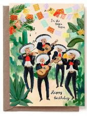Umelecká pohľadnica 10x15 cm Fiesta Happy birthday 