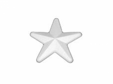 Polystyrénová hviezda 10 cm