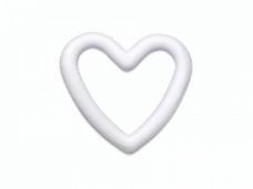 Polystyrénové srdce obrys - 15 cm