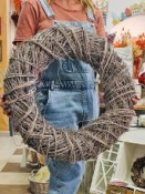 Prútený veniec Ø 60 cm vintage | Základ na sezónne dekorácie