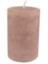 Prémiová sviečka RUSTIK 8 cm - púdrová ružová