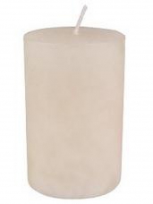 Prémiová sviečka RUSTIK 8 cm - krémová biela
