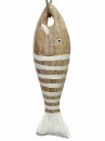 Drevená dekorácia ryba 38 cm - natur 