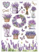 Ryžový papier A4 -  lavender love