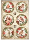 Ryžový papier A4 - Tradičné Vianoce - kruhy