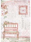 Ryžový papier A4 -  Roseland zátišie lavička 