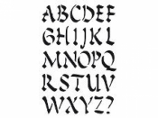Šablóna 10x15cm - abeceda