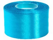 Saténová stuha - 50mm - tyrkysová modrá 8094