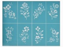 Sieťotlačová šablóna 21,5 x 27,5cm - Kvety