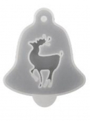 Silikónová odlievacia forma na živicu - zvonček s jeleňom