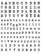 Silikónové pečiatky - strojová abeceda a čísla