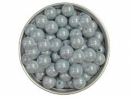 Sklenená korálka perleťová  8mm 10 ks - modrosivá