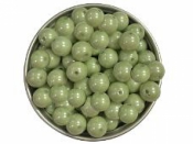 Sklenená korálka perleťová  8mm 10 ks - pastelová zelená