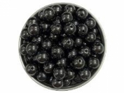 Sklenená korálka perleťová  8mm 10 ks - čierna 