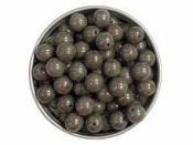 Sklenená korálka perleťová  8mm 10 ks - sivohnedá