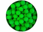 Sklenená korálka matná 8mm - neónová zelená