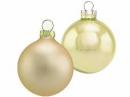 Vianočná sklenená guľa 4 cm - šampanská zlatá lesklá