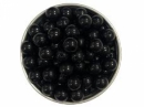 Sklenená korálka lesklá 8mm 10 ks - čierna 