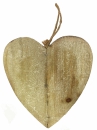 Drevené srdce 25cm - prírodné 