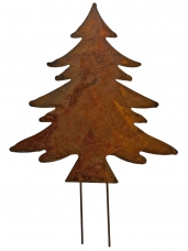 Zapichovací kovový stromček s hrdzavým efektom 28 c