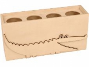 Drevený stojan na perá a farbičky - krokodíl
