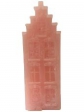 Dekoračná sviečka holandský domček ružová 19,5 cm