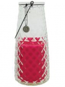 Sviečka v skle Home Society 22 cm - magenta