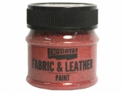 Farba na textil a kožu 50 ml - gliter červená