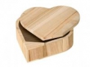 Drevená krabička - srdce - 15 x 14 x 5 cm
