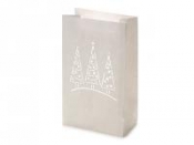 Papierový lampáš 26x15x9cm - vianočné stromčeky