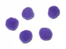 Plyšové POMPOM guličky 2cm - fialové