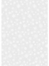 Vianočný transparentný papier pauzák A4 - biele vločky