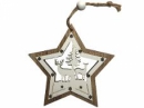 Vianočná drevená ozdoba 9 cm - hviezda