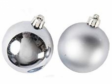 Vianočná sklenená guľa 2,5 cm - matná strieborná