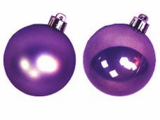 Vianočná sklenená guľa 2,5 cm - fialová matná