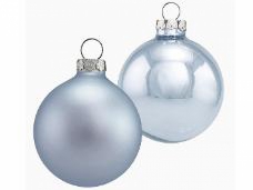 Vianočná sklenená guľa 2,5 cm - ľadová modrá lesklá
