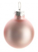 Vianočná sklenená guľa 3,5 cm - dymová ružová matná 