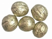 Vlašské orechy farbené 5ks - platinové zlaté