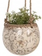 Závesný keramický kvetináč 13 cm - flora