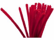 Žinilkový drôt 6 mm - červený - 10 ks