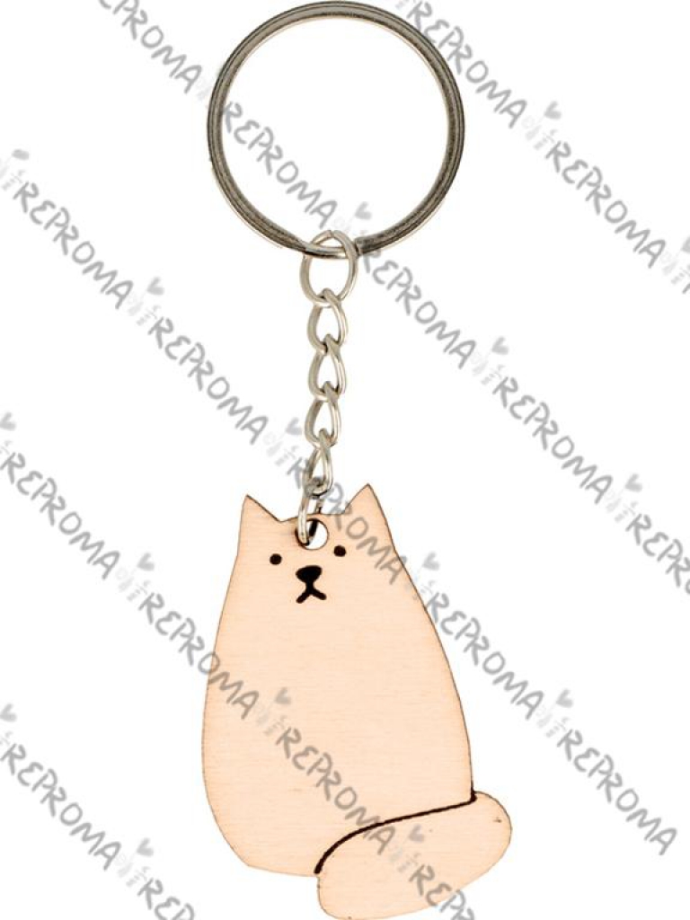 Artemio Drevená kľúčenka 5 cm - mačička Pusheen