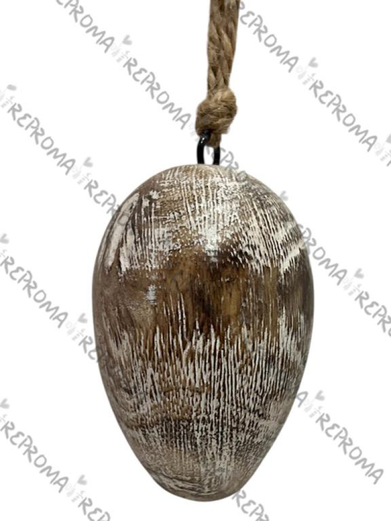 Drevené závesné vajíčko 8 cm - mangové drevo