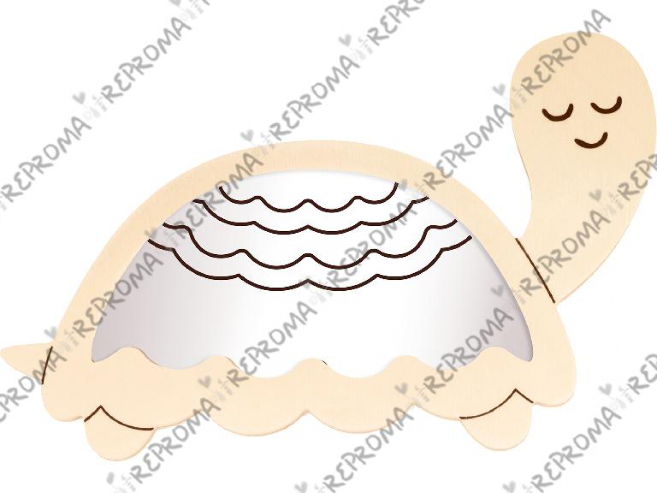 Artemio Drevené zrkadlo korytnačka