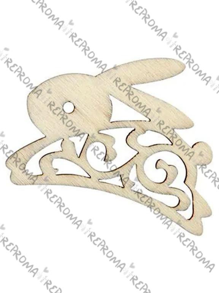 Drevený výrez zajac 4cm - hop