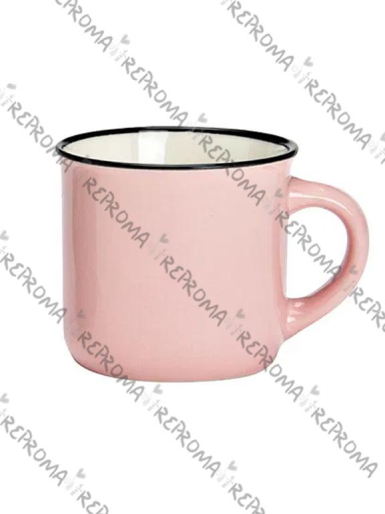 Keramický retro hrnček espresso 6 cm - ružový