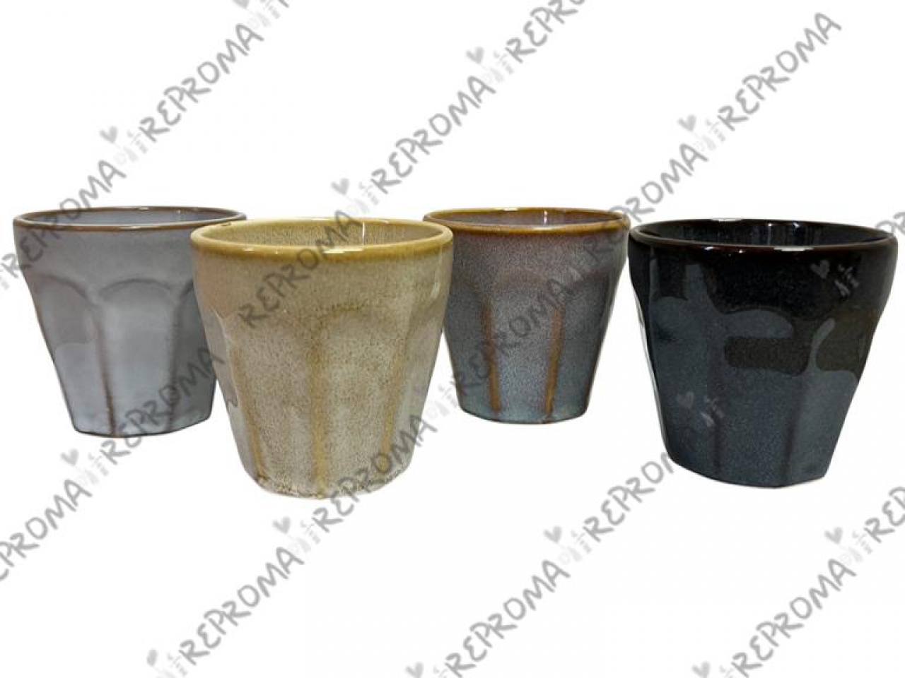 Keramické espresso hrnčeky 90 ml - sada 4 kusy