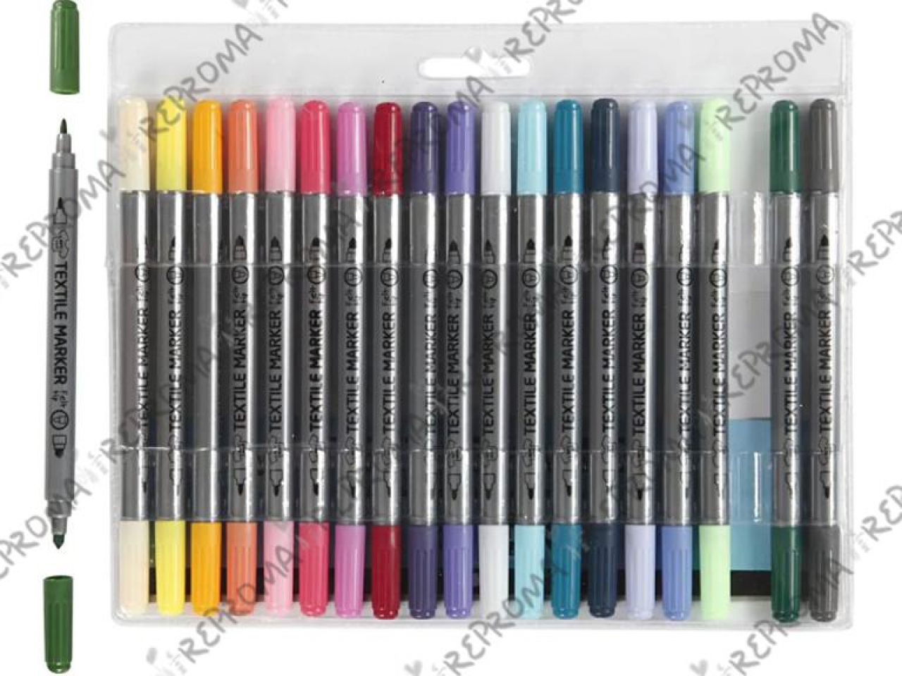 Fixy na textil sada 20 kusov - pastel