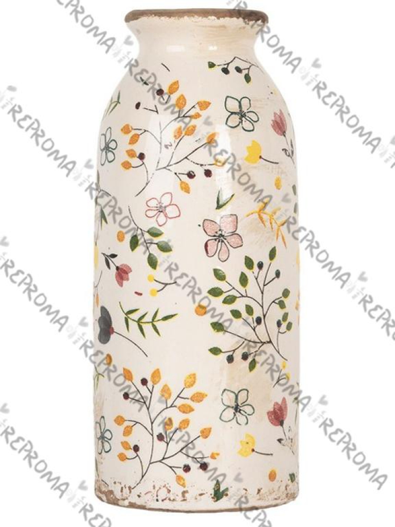 Keramická váza 20 cm - kvetinky II