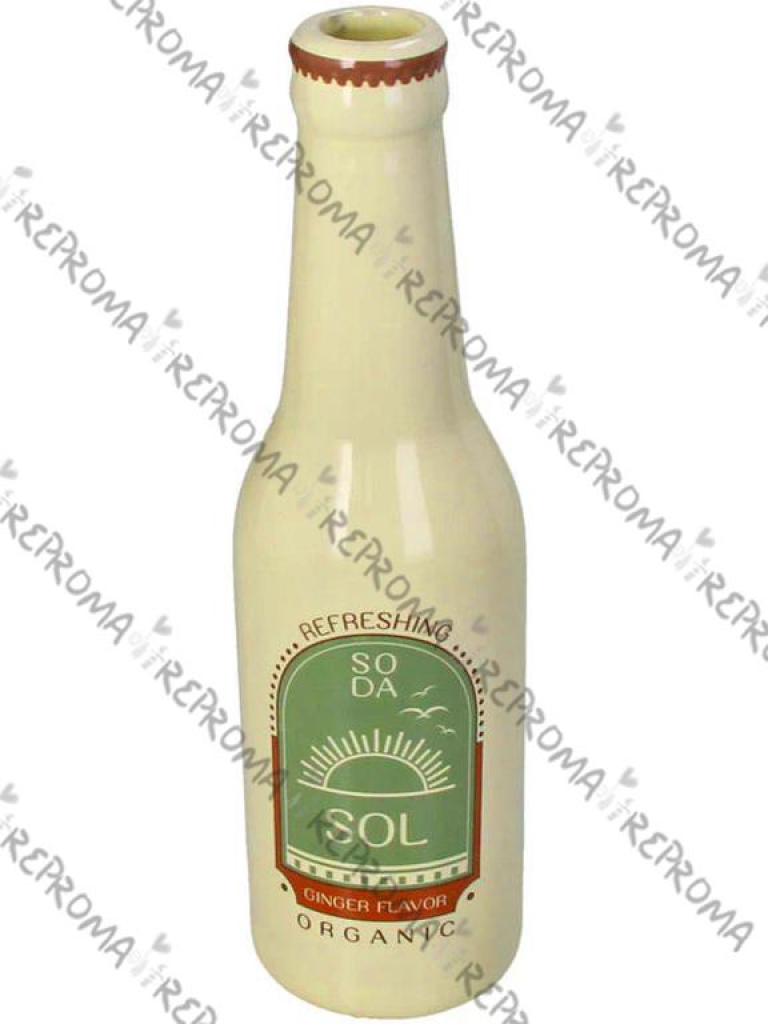 Keramická váza alebo svietnik Soda ginger 24 cm