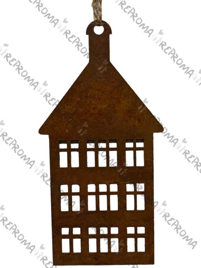 Kovový korténový domček Holland 13 cm